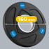 Olimpiniai ketaus svoriai su gumine danga Rebel Active RB-2107, 4 x 1,25 kg, 51 mm