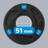 Olimpiniai ketaus svoriai su gumine danga Rebel Active RB-2107, 4 x 1,25 kg, 51 mm