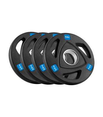 Gumuotų ketaus olimpinių svorio diskų rinkinys Rebel Active RBA-2108, 4 x 2,5 kg, 51 mm