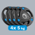 Ketaus svorių diskų rinkinys Rebel Active, 4 × 5 kg, 51 mm