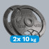 Ketaus olimpinių svorių plokščių rinkinys Rebel Active RBA-2143, 2 x 10 kg, 51 mm