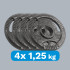 Olimpiniai ketaus svoriai su rankenomis, Rebel Active, 4 x 1,25 kg, 51 mm, RBA-2143