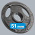 Olimpiniai ketaus svoriai su rankenomis, Rebel Active, 4 x 1,25 kg, 51 mm, RBA-2143
