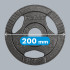 Olimpiniai ketaus svoriai su rankenomis Rebel Active RBA-2143, 4 x 2,5 kg, anga 51 mm