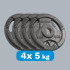 Ketaus olimpinių svorių komplektas su rankenomis Rebel Active, RBA-2143, 4 × 5 kg, 51 mm