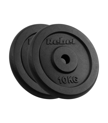 Ketaus svorio diskų komplektas Rebel Active, 2 x 10 kg, 31 mm, RBA-2129