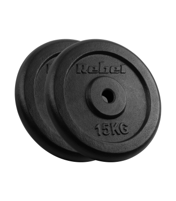 Ketaus svorių diskų rinkinys Rebel Active RBA-2130, 2 x 15 kg, 31 mm