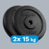 Ketaus svorių diskų rinkinys Rebel Active RBA-2130, 2 x 15 kg, 31 mm