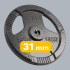 Ketaus svorių rinkinys su rankenomis REBEL ACTIVE RBA-2136 2x15kg, 31mm