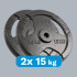 Ketaus svorių rinkinys su rankenomis REBEL ACTIVE RBA-2136 2x15kg, 31mm