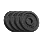 Ketaus svorių diskų komplektas Rebel Active RBA-2126, 4 x 1,25 kg, angos skersmuo 31 mm