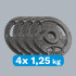 Ketaus svarelių komplektas su rankenomis Rebel Active, RBA-2132, 4 x 1,25 kg, angos skersmuo 31 mm