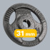Ketaus svarmenų komplektas su rankenomis Rebel Active, RBA-2133, 4 x 2,5 kg, 31 mm