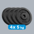 Ketaus svorio diskų komplektas Rebel Active RBA-2128, 4 x 5 kg, 31 mm