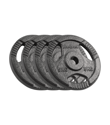 Ketaus svorių diskų rinkinys su rankenomis REBEL ACTIVE RBA-2134, 4 x 5 kg, 31 mm