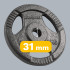 Ketaus svorių diskų rinkinys su rankenomis REBEL ACTIVE RBA-2134, 4 x 5 kg, 31 mm