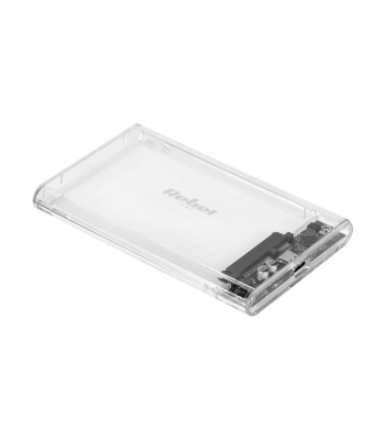 Disko dėklas Rebel, skaidrus, 2,5" SATA, USB-C 3.1