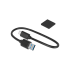 Disko dėklas Rebel, skaidrus, 2,5" SATA, USB-C 3.1