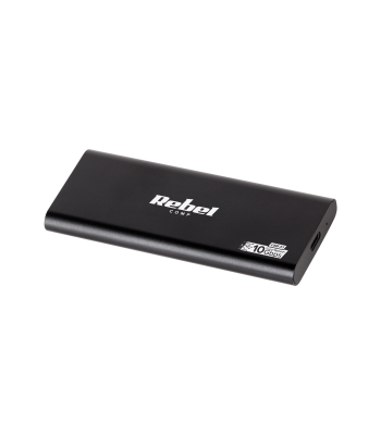 Išorinis aliuminis SSD disko dėklas Rebel, M.2, USB Type-C 3.0