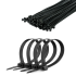 Kabelių sąvaržos Cabletech, juodos, 50 vnt., 4,8 mm x 30 cm