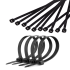 Cabletech kabelių sąvaržos, juodos, 9,0 mm x 75 cm, 10 vnt.