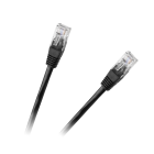 UTP patchcord kabelis, 8 gyslų, kištukas–kištukas, CCA, juodas, cat.6e, 0,5 m