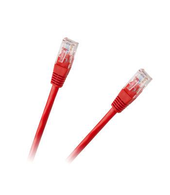 UTP patchcord kabelis 8c kištukas–kištukas CCA raudonas 1.0m