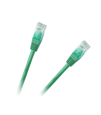 UTP 8c jungtis–jungtis patchcord kabelis, CCA, žalias, cat.6e, 1.0m
