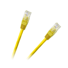 UTP patchcord kabelis, 8 gyslų, su kištukais, CCA, geltonas, cat.6e, 1.0 m