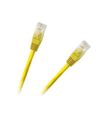 UTP 8 gyslų patchcord kabelis su kištukais, CCA, geltonas, cat.6e, 1,5 m