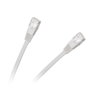 Plokščias UTP patchcord 8 gyslų kištukas–kištukas CCA baltas cat.6e 5.0 m