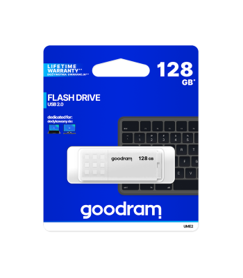 USB atmintinė Goodram, balta, USB 2.0, 128GB