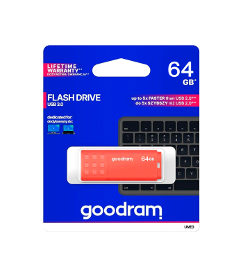GOODRAM USB atmintinė, oranžinė, USB 3.2 UME3 64GB