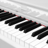 Skaitmeninis pianinas Kruger&Matz, baltas blizgus, KMDP-135