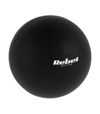 Masažinis kamuoliukas Lacrosse Rebel Active, juodas, silikoninis, 6.25cm