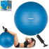 Reabilitacinis gimnastikos kamuolys su rankine pompa, mėlynas, Rebel Active, 65 cm