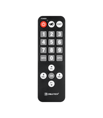 Universalus DVB-T nuotolinio valdymo pultas senjorams