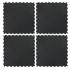 Guminis sporto salės kilimėlis REBEL ACTIVE, juodas, RBA-3154, 100 x 100 cm, 15 mm