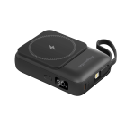 Indukcinis power bank Kruger&Matz MagSafe su kabeliu, juodas, 10000 mAh