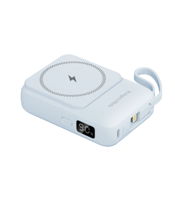 Indukcinis power bank Kruger&Matz su MagSafe ir kabeliu, mėlynas, KM0913, 10000 mAh