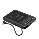 Powerbank Kruger&Matz su Power Delivery 3.0 ir USB-C kabeliu, 10000 mAh, 108 x 69 x 19 mm