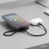 Powerbank Kruger&Matz su Power Delivery 3.0 ir USB-C kabeliu, 10000 mAh, 108 x 69 x 19 mm