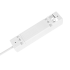 Tinklo ilgintuvas su įžeminimu Rebel, 4 lizdai, prancūziško tipo, be jungiklio, baltas, 2 m, 3x1,5 mm2