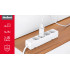 Ilgintuvas su 4 prancūziško tipo lizdais Rebel, baltas, be jungiklio, 5 m, 3x1,5 mm²
