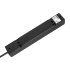 Maitinimo ilgintuvas su 5 prancūziško tipo lizdais ir jungikliu Rebel, juodas, 1,5 m (3x1,0 mm)