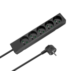 Prailgintuvas Rebel, 5 lizdų, prancūziško tipo, be jungiklio, juodas, 3 m (3 × 1,5 mm²)