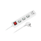 Tinklo ilgintuvas Rebel su 3 lizdais, 2 USB lizdais ir jungikliu, 5 m
