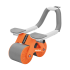 Pilvo preso treniruoklis su laikmačiu, pilkai oranžinis, REBEL ACTIVE AB roller Wheel AB-3