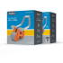 Pilvo preso treniruoklis su laikmačiu, pilkai oranžinis, REBEL ACTIVE AB roller Wheel AB-3