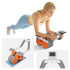 Pilvo preso treniruoklis su laikmačiu, pilkai oranžinis, REBEL ACTIVE AB roller Wheel AB-3